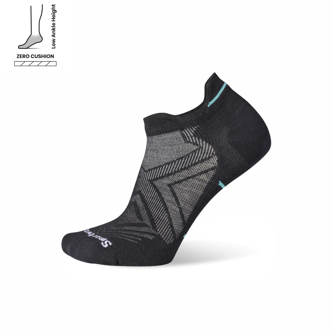 Smartwool Run Zero Cushion Low Ankle Women's - Black - Frontrunner Colombo